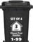 4 X Bin Numbers for Wheelie Bins, House Design 1-99, 16 mm Self Adhesive Weatherproof Vinyl Number Stickers