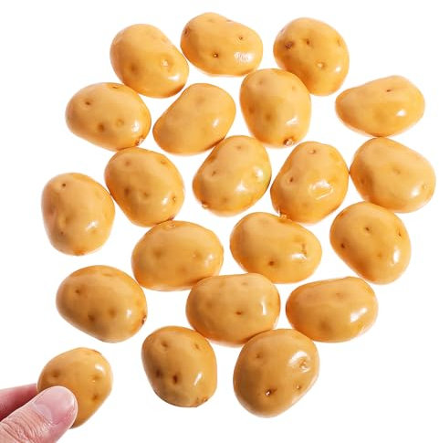 Ciieeo 60pièces Pommes De Terre Artificielles Simulées Jouets Alimentaires pour Décoration De Cuisine Et Maison Légumes Miniatures pour Décorations Et Accessoires De Jardin