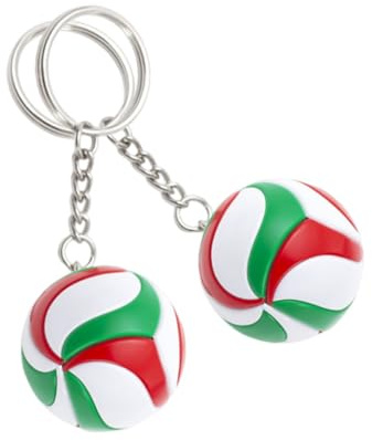 KOMUNJ 2 Stück Volleyball Schlüsselanhänger Volleyball Modell Spielzeug Volleyball Schlüsselanhänger, für Tasche Hängen Ornamente Keychain Geschenke(Mehrfarbig)