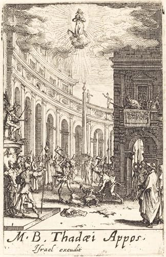 IPLUPJDY Bilder Moderne Kunst Gemälde WandgemäLde das Martyrium des Heiligen Thaddäus von Jacques Callot Leinwand Malerei Poster für Wanddekoration 60x90cm