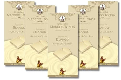 Chocolates Marcos Tonda – Chocolate Blanco Gourmet X5 | Chocolate Con Leche 100g X5 | Chocolate Gourmet | Chocolates Originales Para Regalar