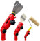 Multi-Angle Paint Roller Extension Pole Holder, Paint Brush Extender Holder with 180° Rotation, Universal Paint Roller Extension Pole Adapter for Ceilings & Walls, Red Design for High Visibility