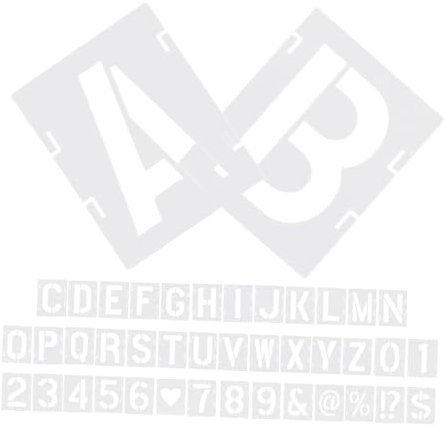 DOITOOL 42stücke Buchstabenschablonen Große Schablonen Zum Malen Wiederverwendbare Kunststoffschablonen Für Bastelprojekte Wanddekoration Und Holzbearbeitung