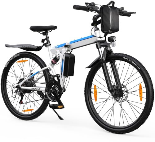 AOIHO E Bike, E Bike Herren Damen, E Mountainbike 26 Zoll E Bike Klapprad mit 48V 374.4 Wh Abnehmbarer Akku, Elektrofahrrad EU-Konformes E Fahrrad 21 Gänge 250W Motor, 5 Fahrmodi, MTB EBike Herren