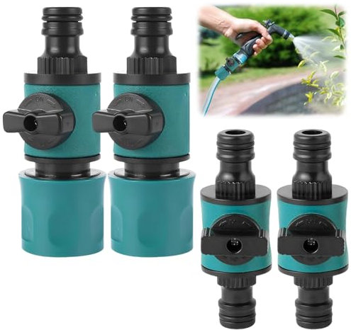 4 Pack for Hozelock Connectors, Quick-Release in-line Shut-Off Valve for Garden Hose Pipe, Hose Pipe Connector,Pacifier Valve