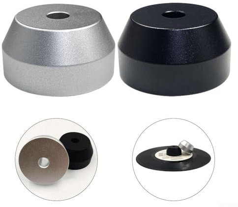 Aluminum 45 RPM Vinyl Record Adapter, Designed for Turntables, Lightweight and Easy to Handle for Professional DJs (Silver)