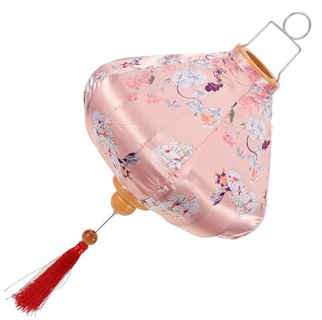 DEARMAMY Lanterne Vietnamienne et Ambiance Traditionnelle en Satin Résistante aux Intempéries, Forme Géométrique, Décoration Extérieure Élégante pour Rassemblements en Plein Air