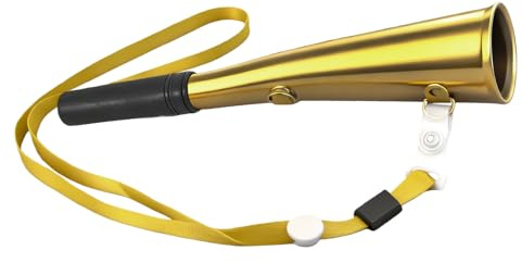 Signalhorn Jagdhorn Nebelhorn 21cm für Drückjagd - Rufhorn Mundnebelhorn Signalhorn Boot aus Kupferplattierung für Jagdgruppen, Treibjagd und kleine Boote, Klarer Klangstärke für Verschiedene Outdoor