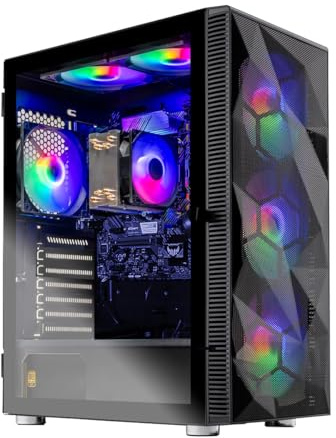 Skytech Gaming Storm Gaming PC, AMD Ryzen 5 5600GT 3.6GHz, Vega 7, 1TB NVMe SSD, 16GB DDR4 RAM 3200, 650W Gold PSU, WLAN, Win 11, Computer