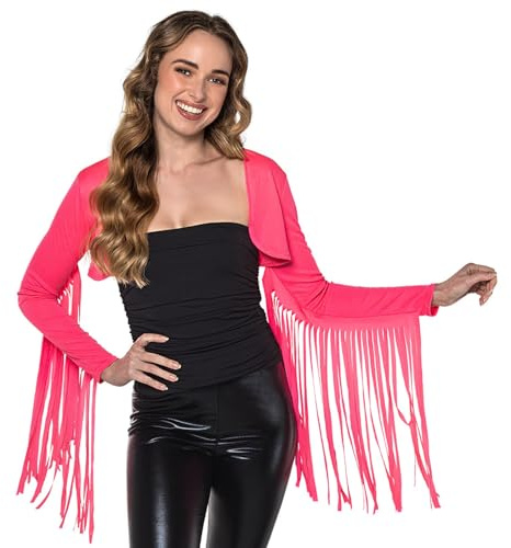 Boland - Neon UV Bolero Damen | Leuchtet im Schwarzlicht, Jacke für Kostüm, Festival, Karneval und Mottoparty, Größe M/L