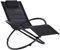 Outsunny Modern Design Schaukelstuhl für Innen und Außen Texteline 154x80x84cm Schwarz