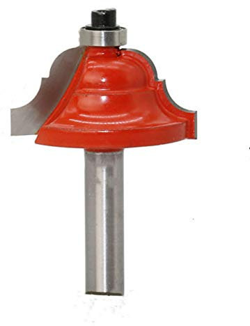 1/4 Shank Sealed Bearing Bit, Tungsten Carbide Tipped Template Router Bit TCT Wood Joining Cutter Shaping, Bearing Milling Cutter Tool (Roman Ogee Bit 8mm Shank*32)