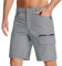KEFITEVD Mens Shorts Summer Breathable Cargo Short Lightweight Golf Quick Dry Outdoor Walking Pocket Shorts,Light Grey,34