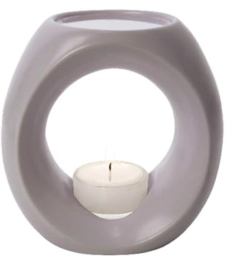 Primavera Duftlampe Taupe matt 6 STK - Aromadiffuser, Duftkerze, Raumduft - Keramik, handgefertigt - für 100% naturreine ätherische Öle und Duftmischungen- Aromatherapie