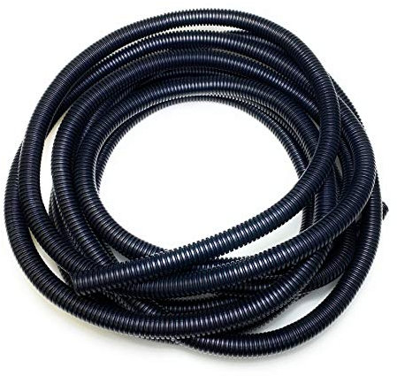 PE-Wellrohr, flexibel, geschlitzt, 6,2 mm – 5 m, Schwarz