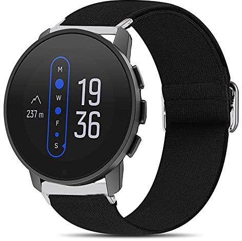 Giaogor Armband Kompatibel mit SUUNTO 9 Peak, weiche Haargummis Uhrenarmband für SUUNTO 9 Peak Smartwatch (Schwarz)