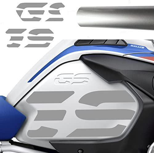 2pz Adesivi Compatibili con Fiancate Serbatoio Motorrad R 1200 1250 GS Adventure LC (Argento)