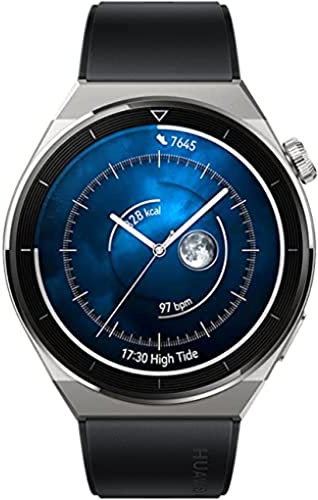 HUAWEI Watch GT 3 Pro 46 mm Smartwatches mit EKG, schwarz, GPS, kontinuierliche Gesundheitsüberwachung, bis zu 14 Tage Akkulaufzeit, kabelloses Laden, 100 Sportmodi, kompatibel mit iPhone und Android