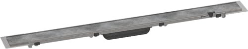 hansgrohe RainDrain Rock - set di canalina doccia piastrellabile e accorciabile, canale di drenaggio doccia 800 mm, scarico a pavimento