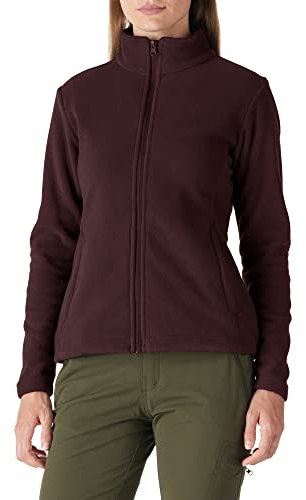 Outdoor Ventures Damen Fleecejacke mit Durchgehendem Reißverschluss Stehkragen Frauen Leichte Fleece Sweatjacke Antistatische Elektrizität Damenjacke für Laufen, Wandern und Freizeit Schokolade S