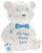 L & P Home & Gifts My First Teddy Bank Blau, Keramik, Weiß, Einheitsgröße