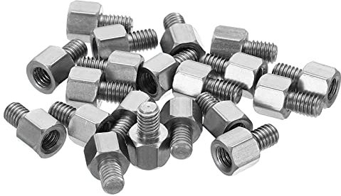 PATIKIL M3x4mm+4mm 20Pack Stecker-Buchse Sechskant Abstandshalter Edelstahl PCB Abstandshalter Schrauben für Hauptplatinen Computer Gehäuse Leiterplatten Elektronik