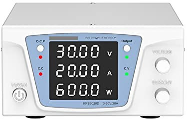 Fuentes de alimentación de CC programables Fuente de alimentación CC 30V 20A fuente de alimentación regulada por laboratorio interruptor digital variable ajustable fuente de alimentación de escritorio