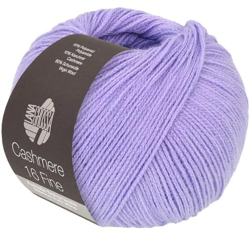LANA GROSSA Cashmere 16 Fine | Aus Kaschmir- und Merinowolle | Handstrickgarn aus 80% Schurwolle (Merino extrafine), 10% Kaschmir & Polyamid | 50g Wolle zum Stricken & Häkeln | 320m Garn FB 51
