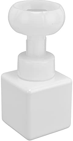 Natudeco Schäumender Seifenspender, Blumen-Schaum-Pumpflasche, 250 Ml, Nachfüllbar, Flüssige Handseife, Leer, Separate Flasche Für Badezimmer, Küche(Weiss)