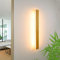 AOEH Holz Wandleuchte LED Wandlampe innen Bambus Holz Lange Wandlampe Warmweiß 24W 3000k holzlampe Modern Wandbeleuchtung Für Schlafzimmer Wohnzimmer Flur Treppenhaus Innenbeleuchtung Wandlampen,80cm