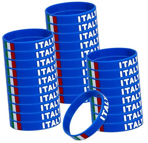 NUOBESTY 30pezzi Bracciale Silicone Stampato Con Bandiera Nazionale Per Eventi Sportivi e Giochi Internazionali Comfort e Durabilità Gadget Per e Appassionati Di Sport