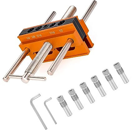 Allayu Les gabarits de chevilles robustes et durables garantissent une précision extrême et peuvent être utilisés pour divers matériaux, y compris le bois, Longue orange