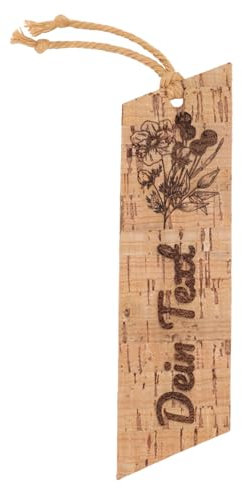 Personalisiertes Lesezeichen - Leder, Korkstoff - einzigartiges Design trifft auf Nachhaltigkeit - Bookmarks & Beyond (Korkstoff)