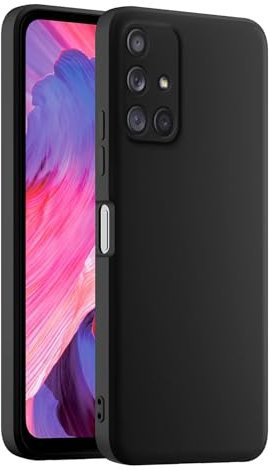 HULLIN Bunte Silikon Handyhülle, Passend für Samsung Galaxy A71 4G (6.7) - Schwarz