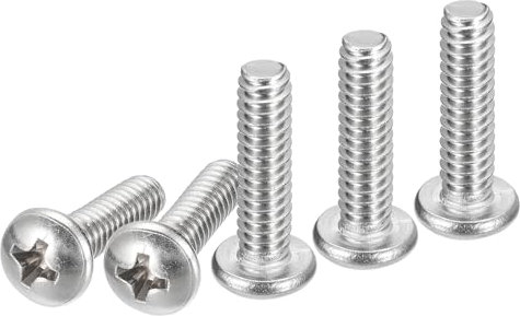 DTGN #10-24x3/4 Viti a Testa Cilindrica, 50pz in Acciaio Inossidabile 304, Attacco Phillips, Filettatura UNC Completa, Finitura Lucida, Kit di Viti Bulloni