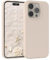 EAZY CASE - Silikonhülle für iPhone 15 Pro Hülle Silikon Case Beige weich stoßfeste Handyhülle iPhone 15 Pro Schutzhülle mit Kameraschutz Dünn Premium Schutz Cover TPU Phone Bumper in Taupe