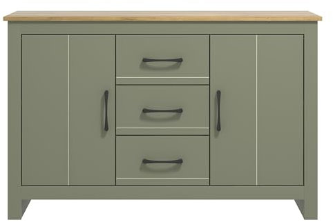 Galano Limestone 2 Door 3 Drawer Sideboard, Storage Cabinet and Organizers, Freestanding Cabinet for Living Room and Entryway (Kale Green)