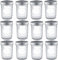 simpa 12PK 475ml/16oz Quilted Decorative Glass Mason Jars with Silver Metal Airtight Lids. Suitable for Meal Prep, Drinks, Food Storage, Canning, Dry Food, Salads and more.