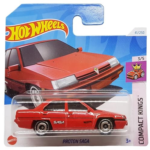 Hot Wheels - Proton Saga - Compact Kings 3/5 - HRY46 - Short Card - rot - Mattel 2023