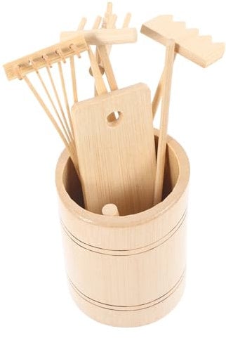 FUNOMOCYA Mini-gartenwerkzeug-Set Mit Zen-gartenrechen Sandrechen-schiebewerkzeuge Aus Holz Für Miniatur-Zen-Garten Mini-rechen Für Sandkasten Bastelarbeiten