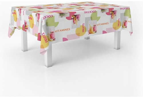 ECOMMERC3 Wachstuch, rechteckig, Größe 100 x 140 cm, Stil, Haltbarkeit und einfache Reinigung für Ihren Tisch – fleckenabweisende und wasserdichte Wachstuch-Tischdecke, Einfarbig