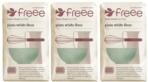 Freee 1kg Gluten Free Plain Vegan Flour Pack of 3 Cooking Baking Mix Biscuits Cup Cake Muffins Pasta with Welari Thank You Card | (3pack) (3kg)