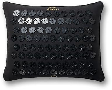 ShaktiMat [Das Original seit 2007] Premium Akupressurkissen zur Entspannung für Schulter, Nacken, Kopf, Ethische Handarbeit, GOTS-zertifizierte Bio-Baumwolle, Onyxschwarz
