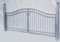 Metall Hoftor Gartentor Einfahrtstor Eingangstor Boston-GT400/120S Feuer Verzinkt mit Pfostenset 100 Modern Rundbogen Premium Montagefertig 400 cm 4m Doppelflügeltor