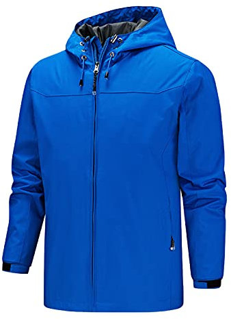 Générique Veste Softshell Hommes Tactique Vestes Imperméables Coupe Vent pour Camping Outdoor Blouson à Capuche Zippée Extérieur Randonnée Veste Sport Cyclisme Voyages Blouson