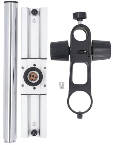 Säule Verstellbarer Mikroskopständerhalter mit 32 Mm Durchmesser, Wissenschaftlicher Mikroskopständer aus Aluminiumlegierung mit 295 Mm Gleitschiene, 300 Mm Höhe für