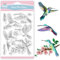 GLOBLELAND Kolibri Transparente Silikonstempel Karten Frühlingsvögel Blumen Klare Stamps Grüße Silikonstempel Für Kartengestaltung DIY Prägung Journaling