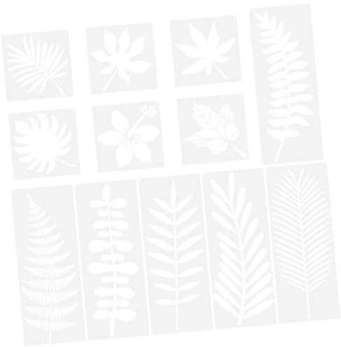 SHINEOFI 12 Stück Malvorlage plastikenten bastelzeug schreibfeder buntstifte wasservermalbar Stencil Blätter Schablone Schablonen kursiv Schablone für Handwerk Schablone malen das Haustier