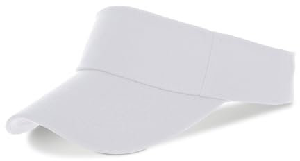SALGIA Visiera Parasole Donna, Visiera Anti UV, Sun Visor cap, Visieras Tennis, Visieras Running, Adatto a Bambini, Adolescenti, Giochi con la Palla, Corsa e Altre attività all'Aperto (Bianco)