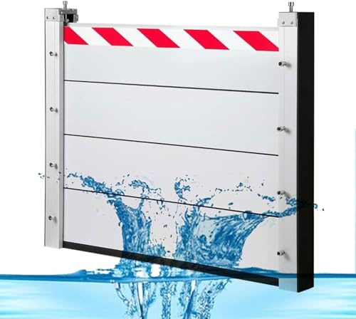 Barrera Antiinundación De Aluminio Reutilizable Ideal Para Garajes Sótanos Puertas De Entrada Y Entradas De Vehículos Placa De Retención De Agua(Interior,199x40cm)